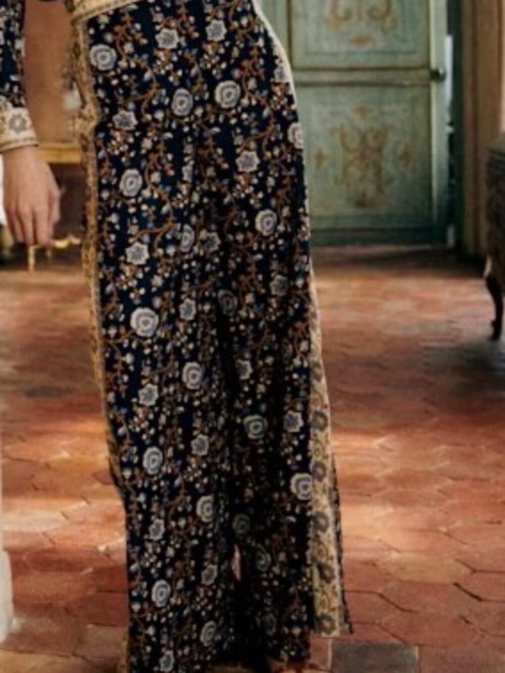 Sezane Azziano Trousers in Heather print size 36